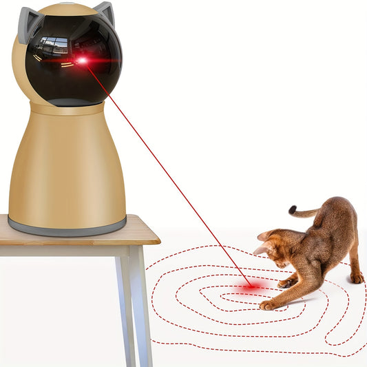 Valonii Interactive Cat Laser Toy Automatic for Indoor Cats, [2024 Newly Upgraded] Real Random Trajectory Rechargeable Laser Pointer Cat Toys for Indoor Cats/Kittens/Dogs - Revitalize Mind Body