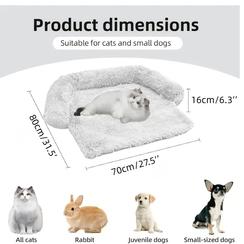Fluffy Plush Calming Dog Bed With Washable Removable Cover