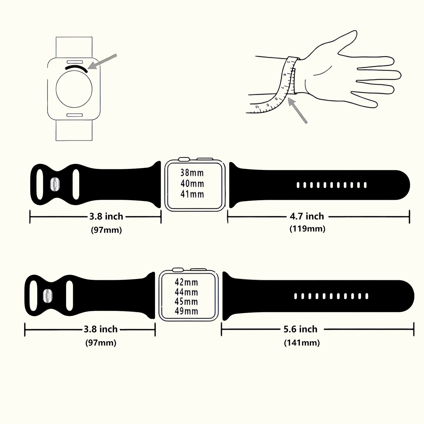 Christmas Themed Printed Smartwatch Straps For Apple Watch