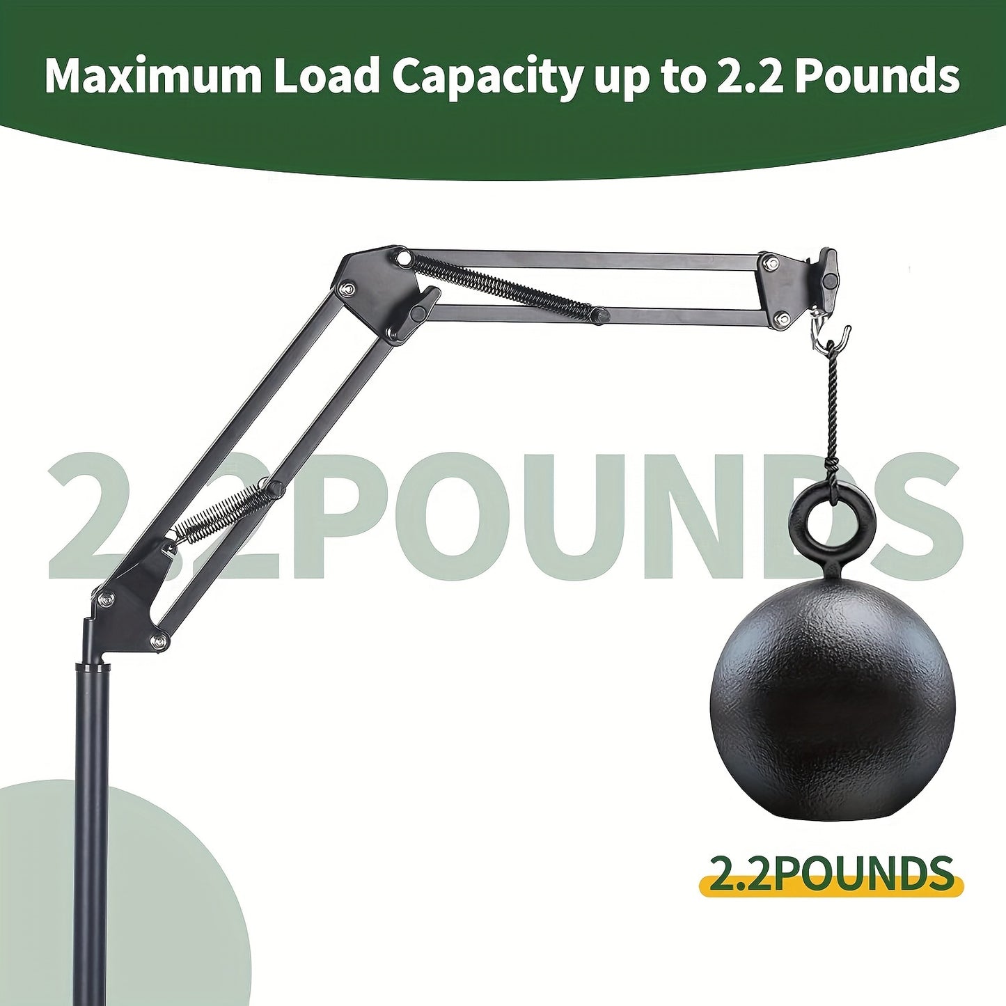 Adjustable Reptile Heat Lamp Stand With 360 Swing Arm