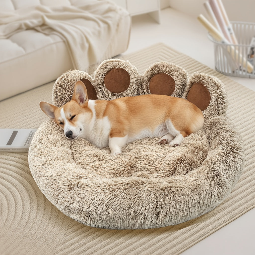 KYLINSURE Bear Paw Shaped Dog Bed And Cat Bed Plush