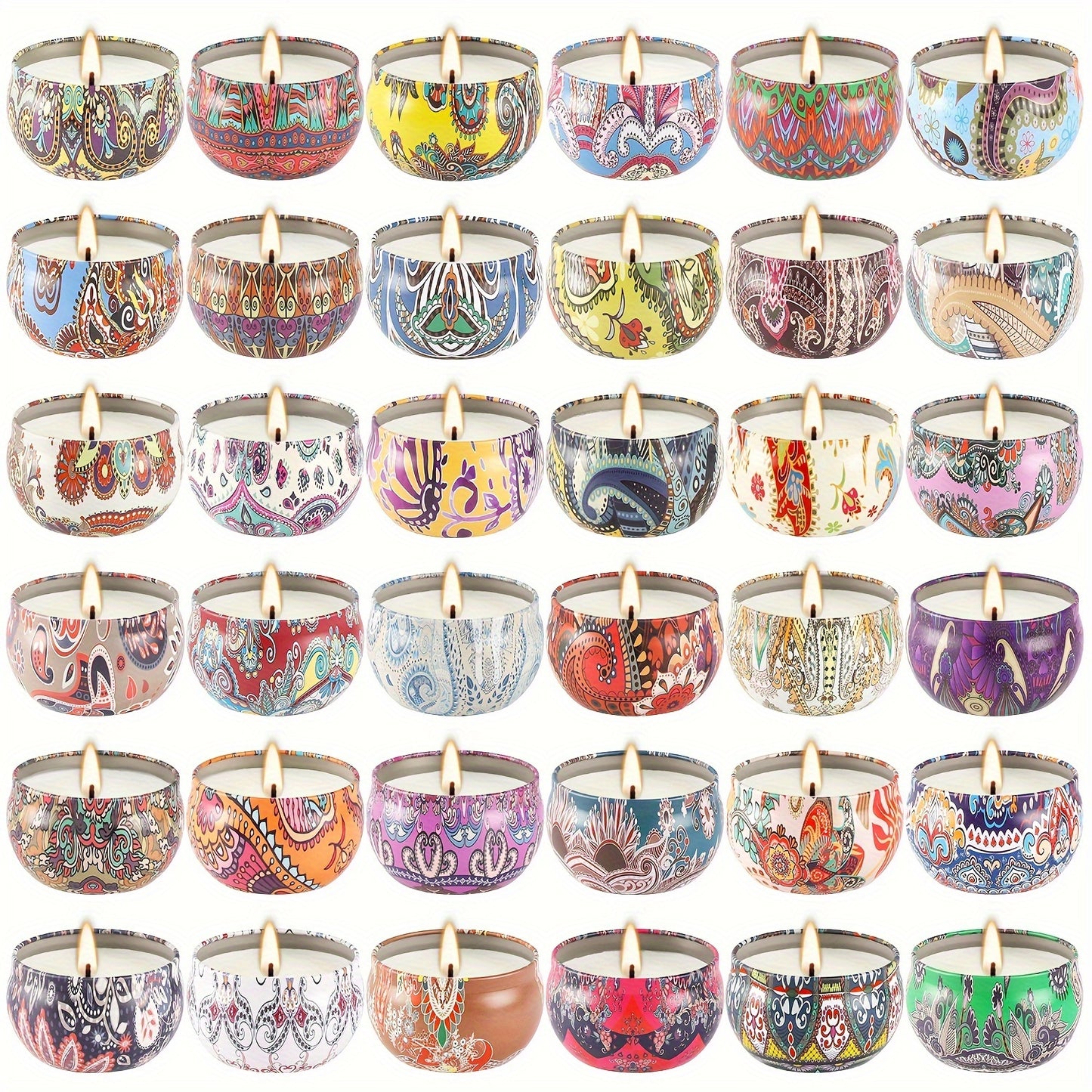 36 Pack Scented Soy Wax Candles Gift Set Home Decor - Revitalize Mind Body