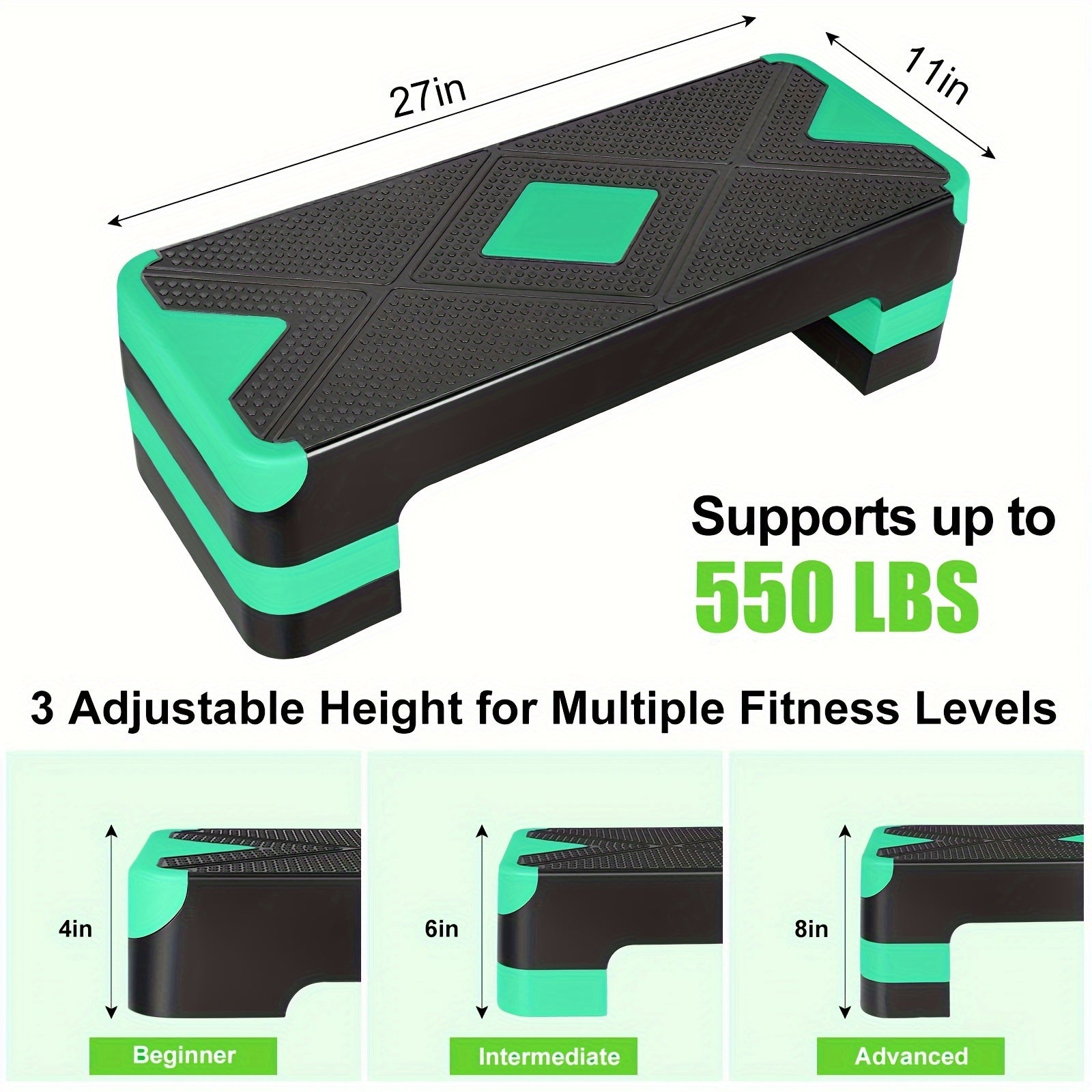 Adjustable Aerobic Stepper Platform for Home Workouts and Fitness Enthusiasts - Revitalize Mind Body