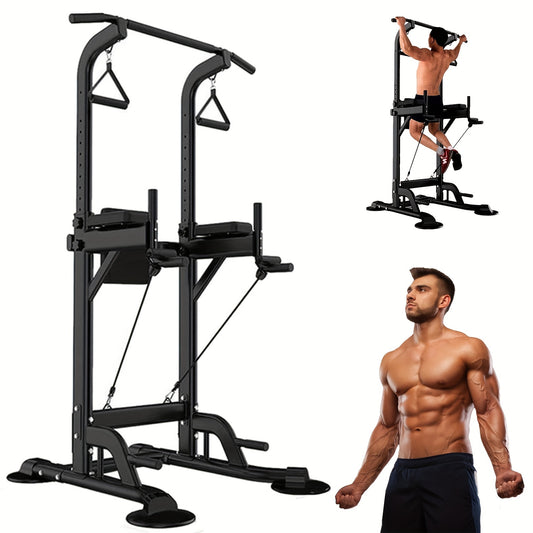 [Power Tower] Adjustable Power Tower | Pull Up Bar Stand Dip Station Workout Equipment Multi-Function Strength Training Exercise Equipment for Men Women Home Gym 330LBS - Revitalize Mind Body