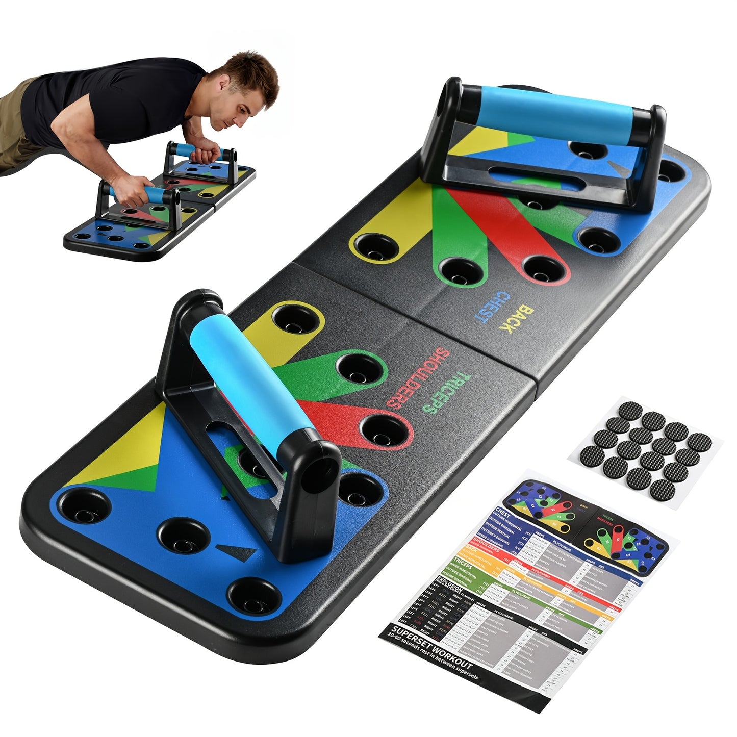 Revitalize Mind Body Foldable Push Up Board PVC Fitness