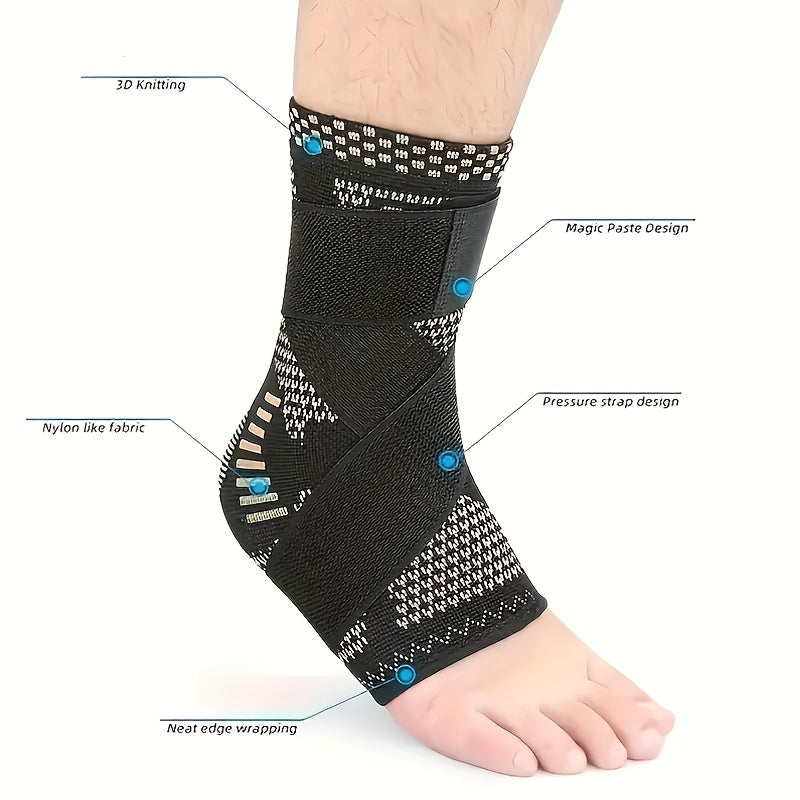 ROORUNS Ankle Support Brace Copper Fiber Compression Sleeves for Running - Revitalize Mind Body