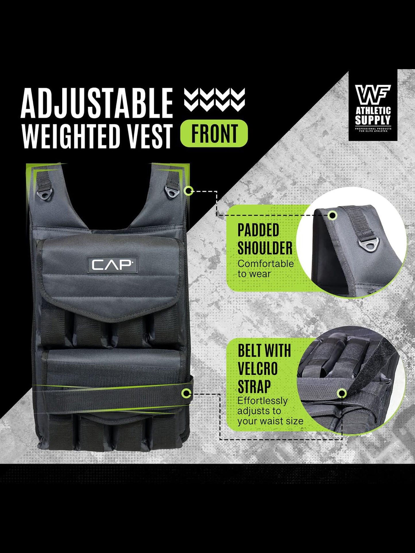 40 LB Adjustable Weighted Vest For Strength Training - Revitalize Mind Body