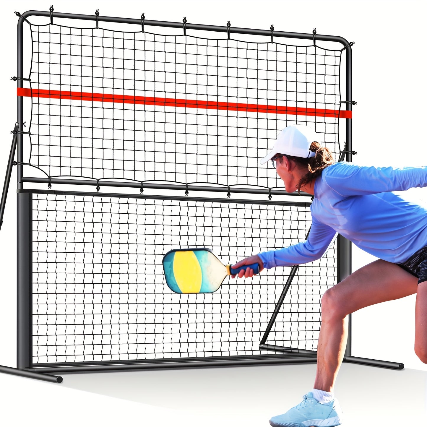 FITPLAY Adjustable Angle Pickleball Rebound Net 2 In 1 Trainer - Revitalize Mind Body