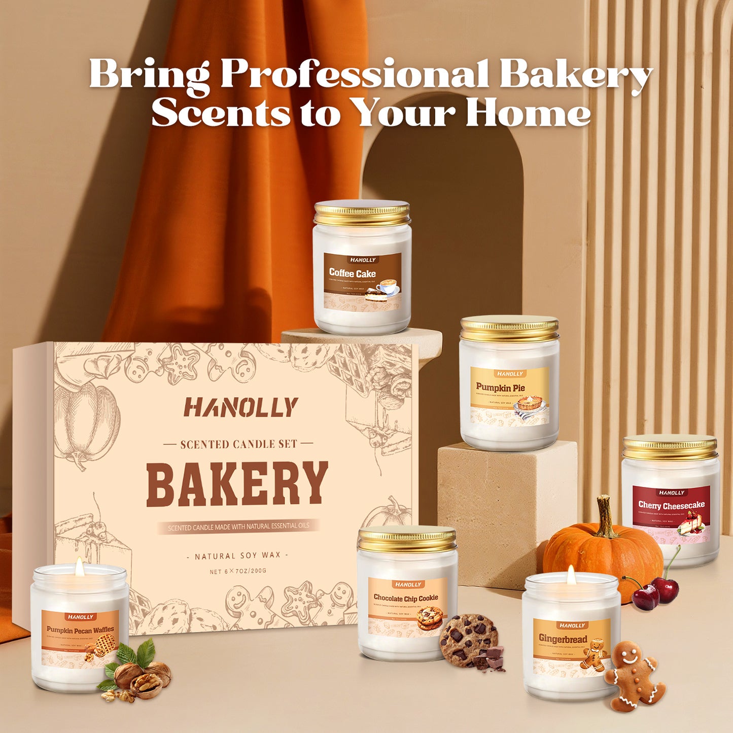 Totatuit Scented Candles Set Fall Aromatherapy Gift