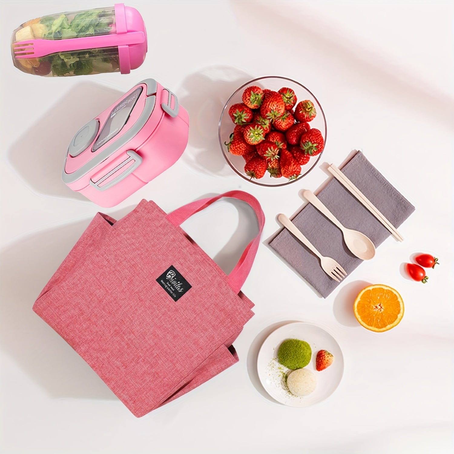 Multi-Layer Lunch Box Set With Cutlery And Cup Meal Bag - Revitalize Mind Body