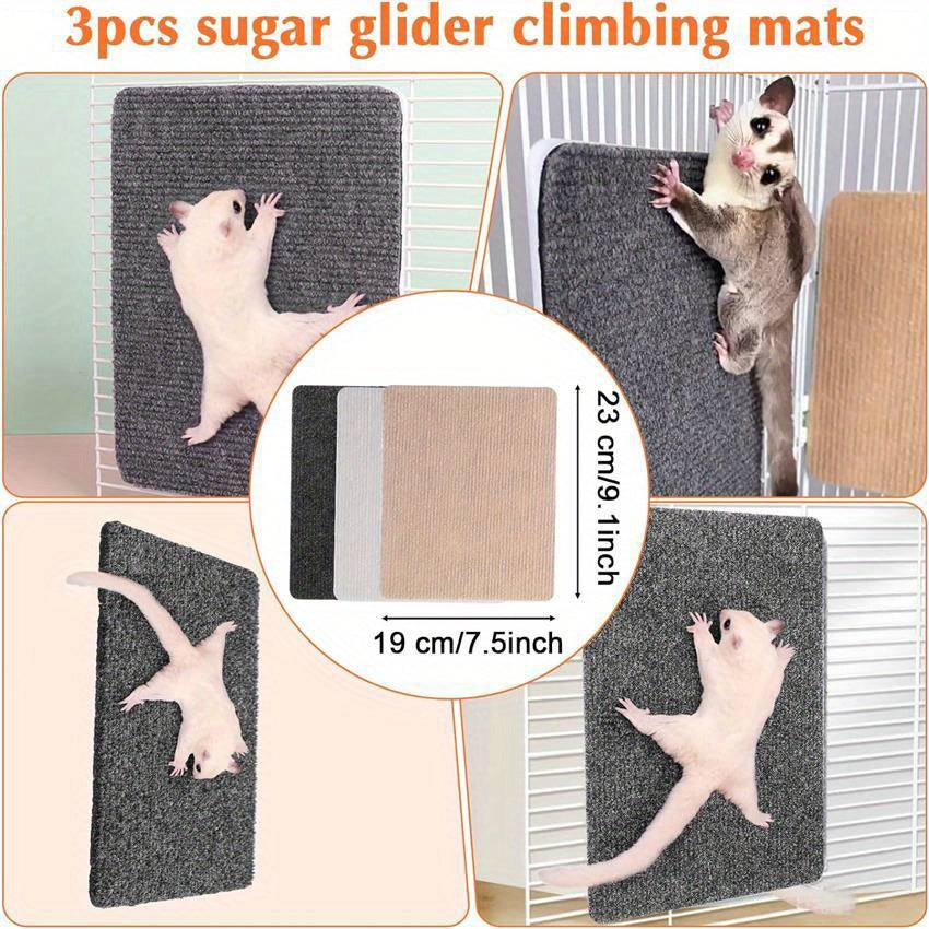 Yolev Sugar Glider Climbing Mats Scratching Pads Set