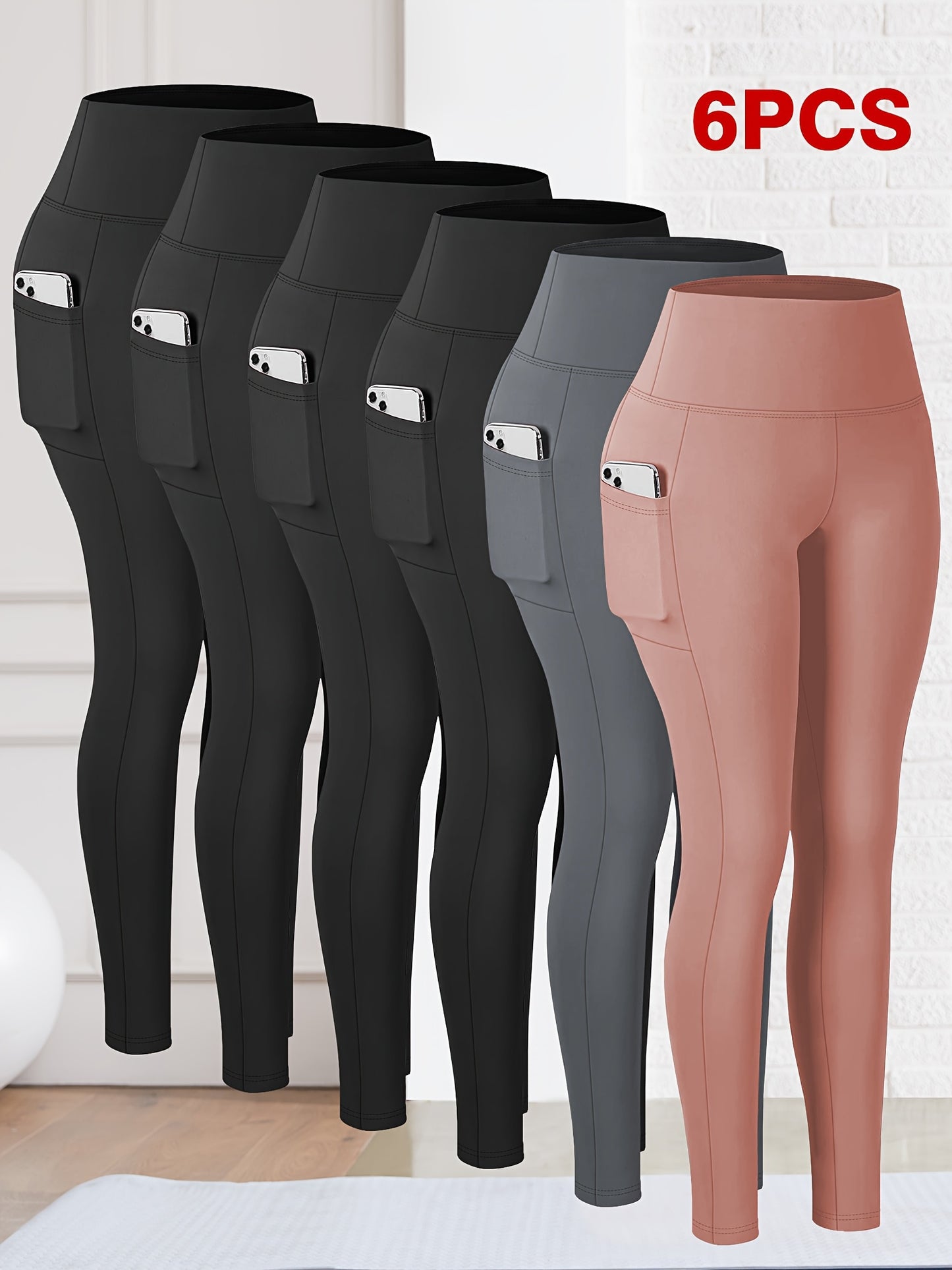 DEERLING High Waisted Cropped Stretchy Yoga Pants With Pockets - Revitalize Mind Body
