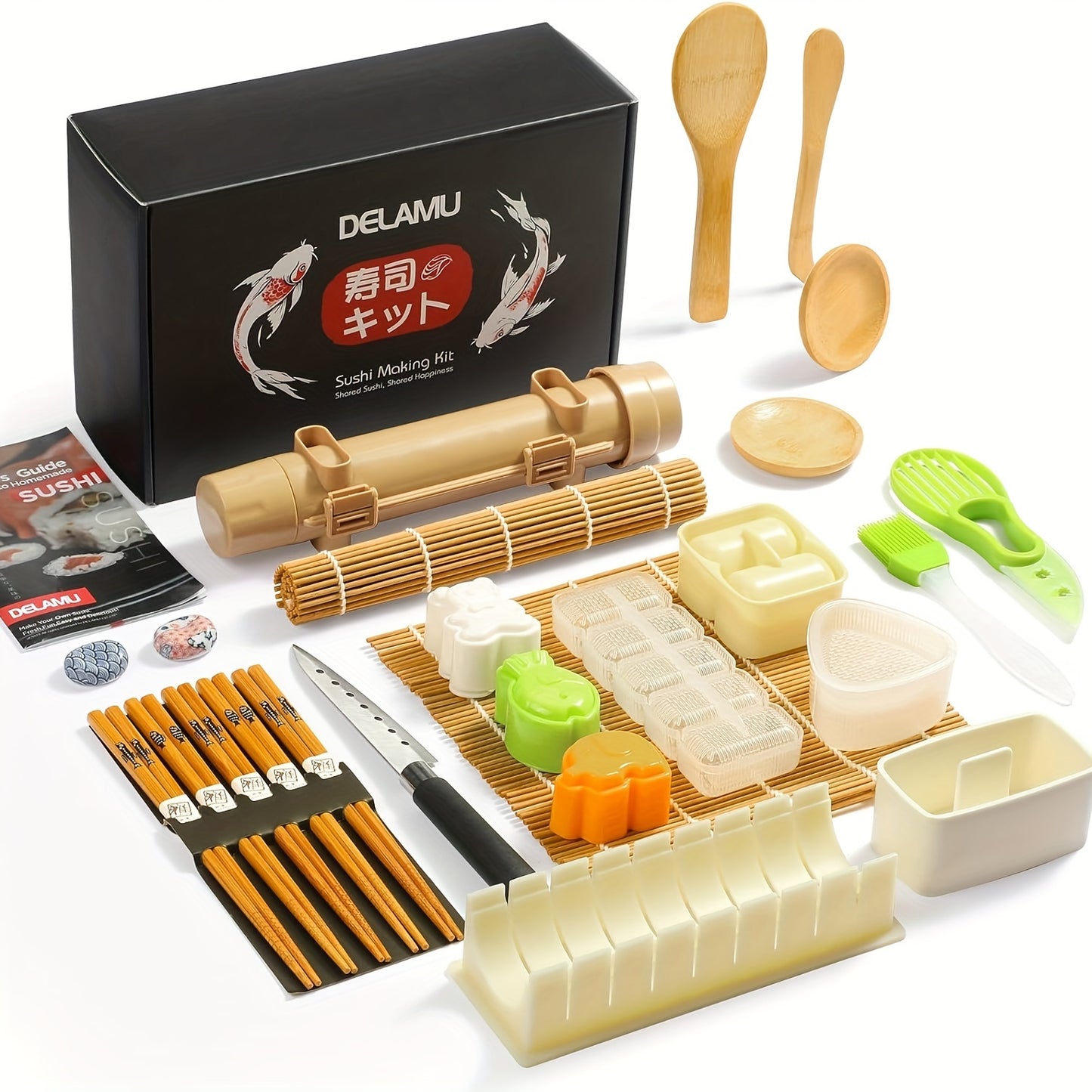 Sushi Making Kit With Bamboo Mats And Tools For Beginners