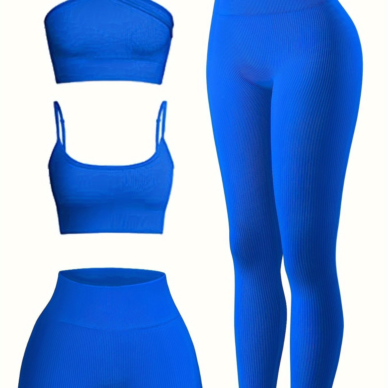 4Piece Seamless Yoga Set With High Waist Leggings And Bra - Revitalize Mind Body