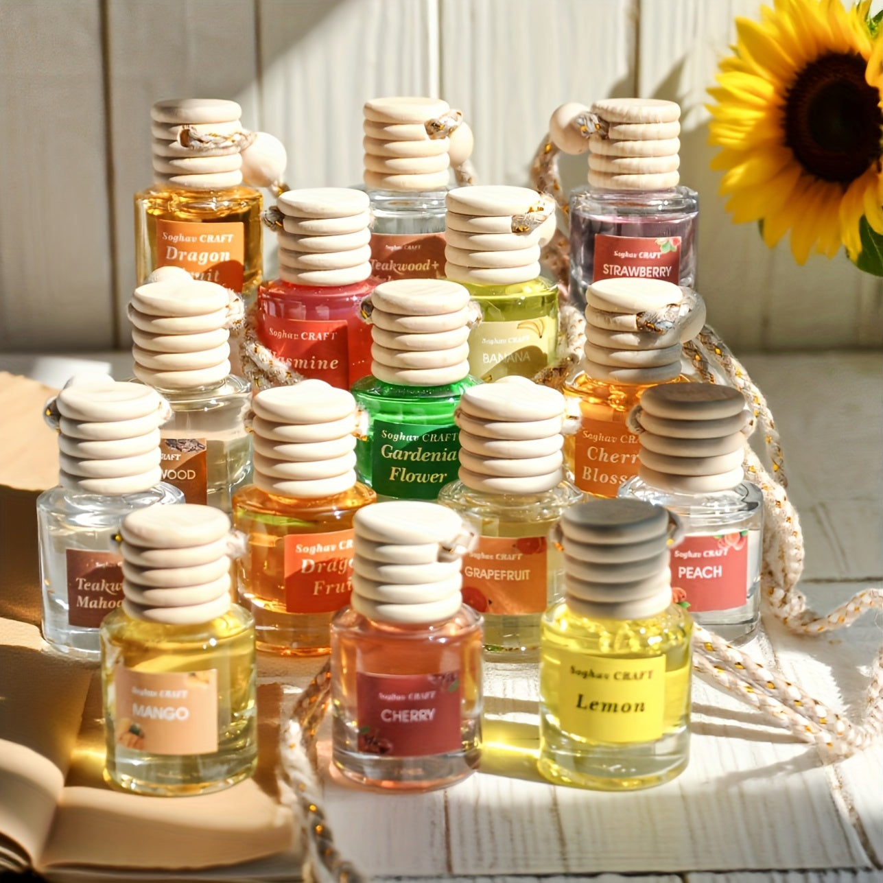 Teakwood Car Air Freshener Long Lasting Diffuser Scent