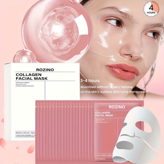 ROZINO Korean Collagen Face Masks For Sensitive Skin Hydration