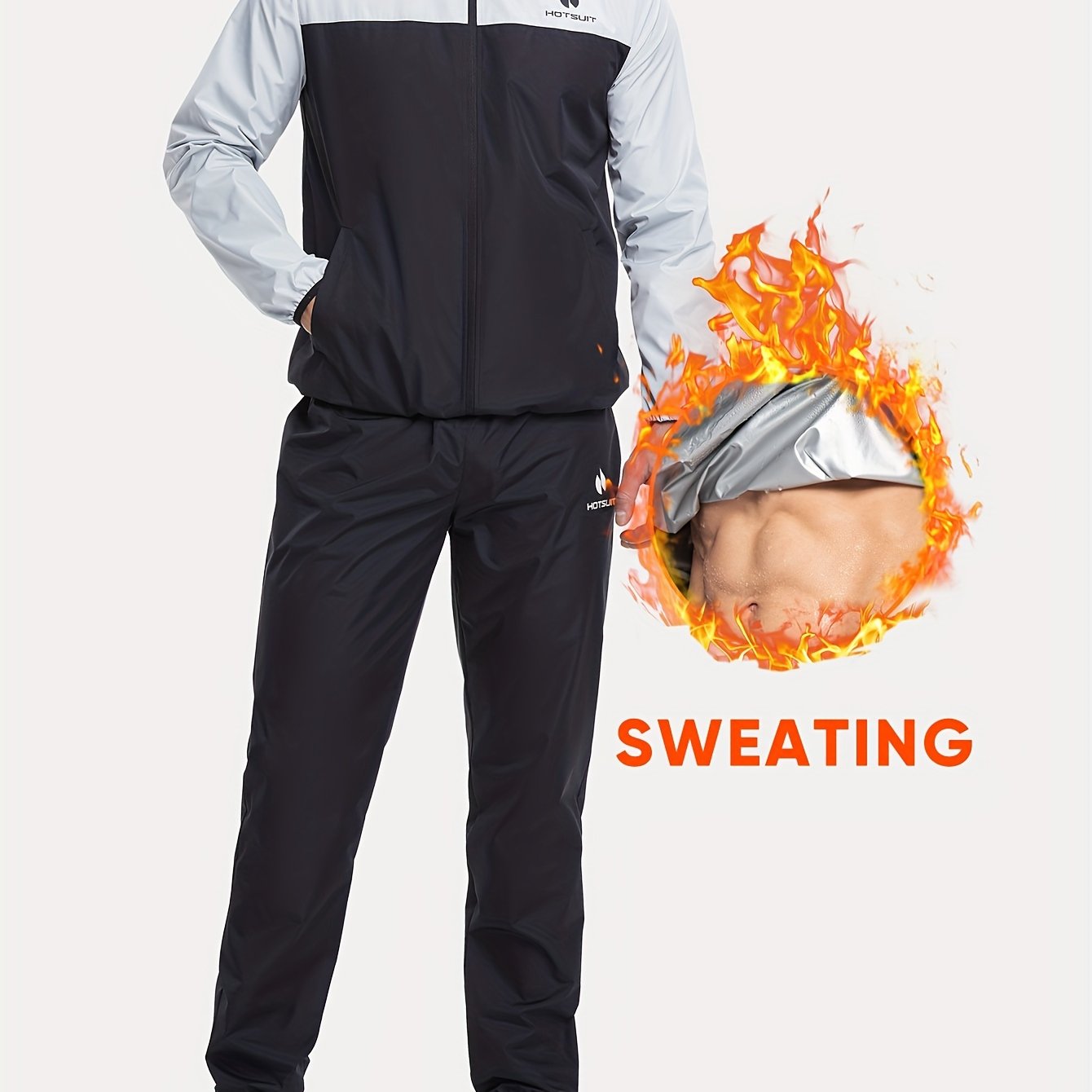Full Body Sweat Suits HOTSUIT Sauna Suit For Men Gym Workout Exercise Sauna Jacket Pant - Revitalize Mind Body