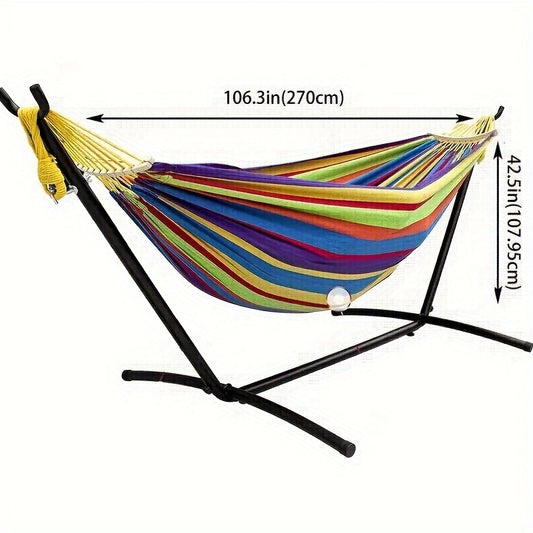 SZHLUX Heavy Duty 450lb Double Hammock With Steel Stand