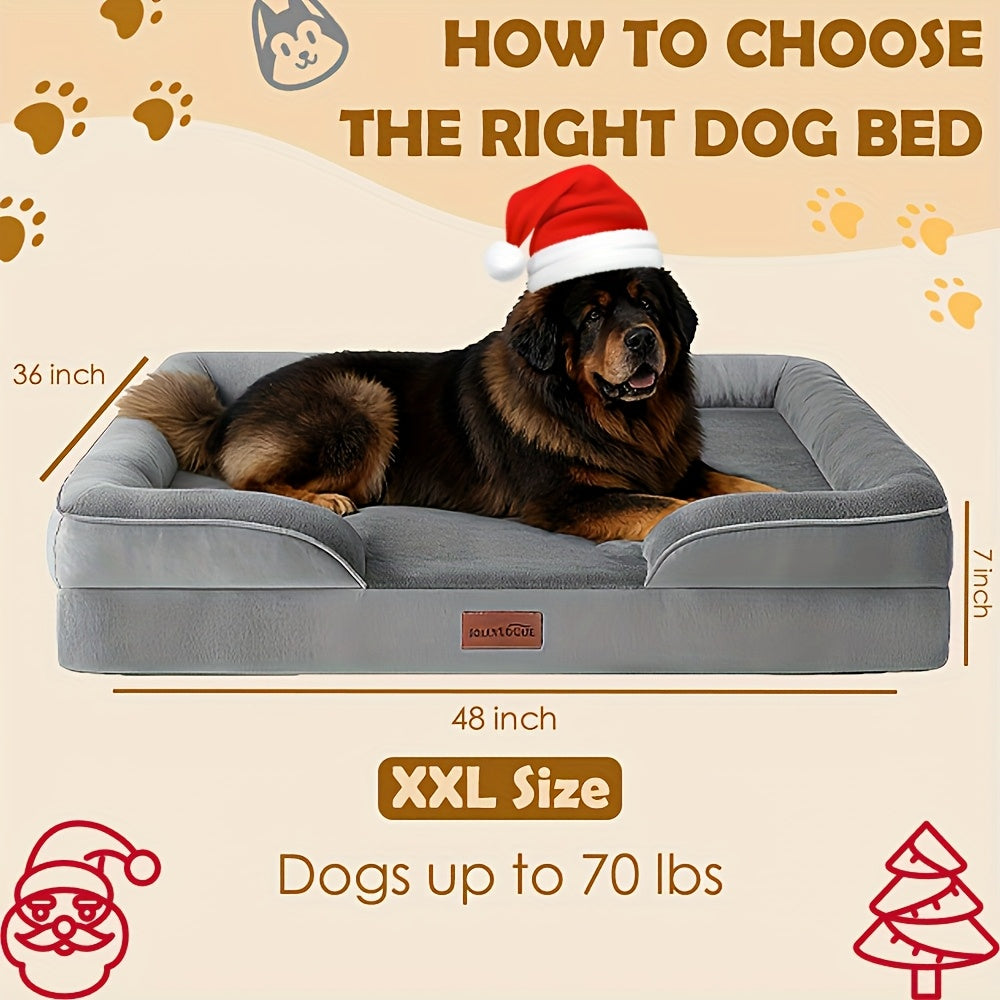 SASTTIE Dog Bed With Detachable Washable Cover And Foam - Revitalize Mind Body
