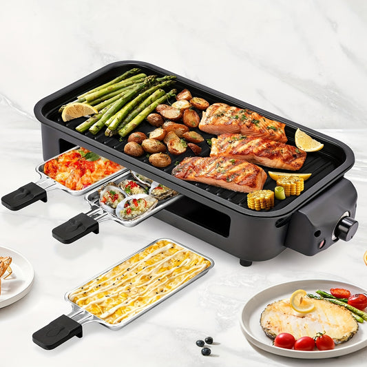 SUSTEAS Smokeless Electric Grill Indoor Nonstick Plate