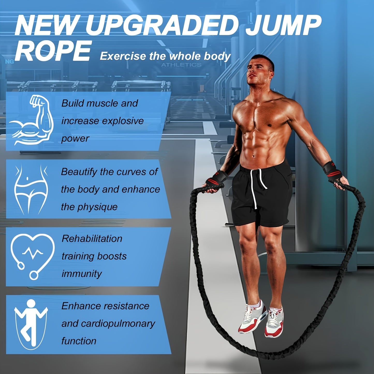 Heavy Duty Battle Rope For Home Gym Strength Training