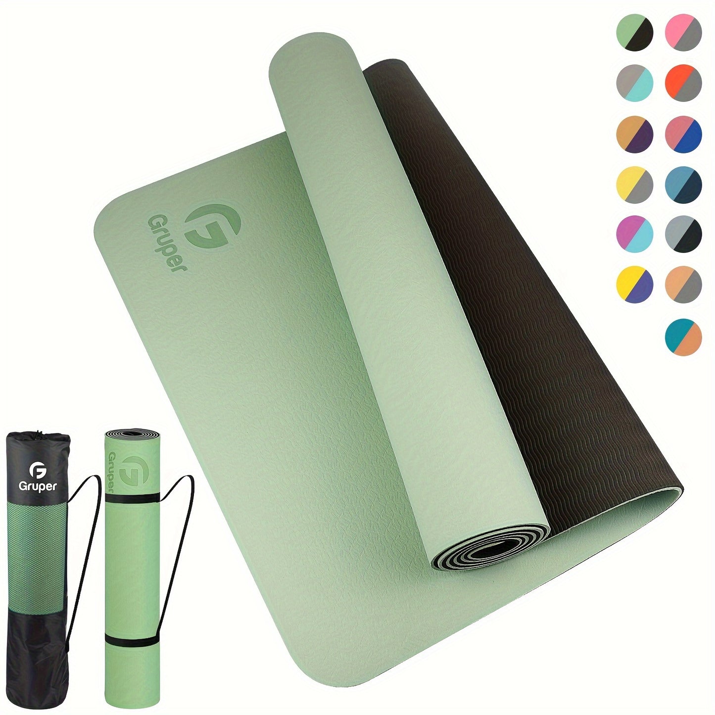 TPE Non Slip Yoga Mat For Yoga Pilates Floor Exercises