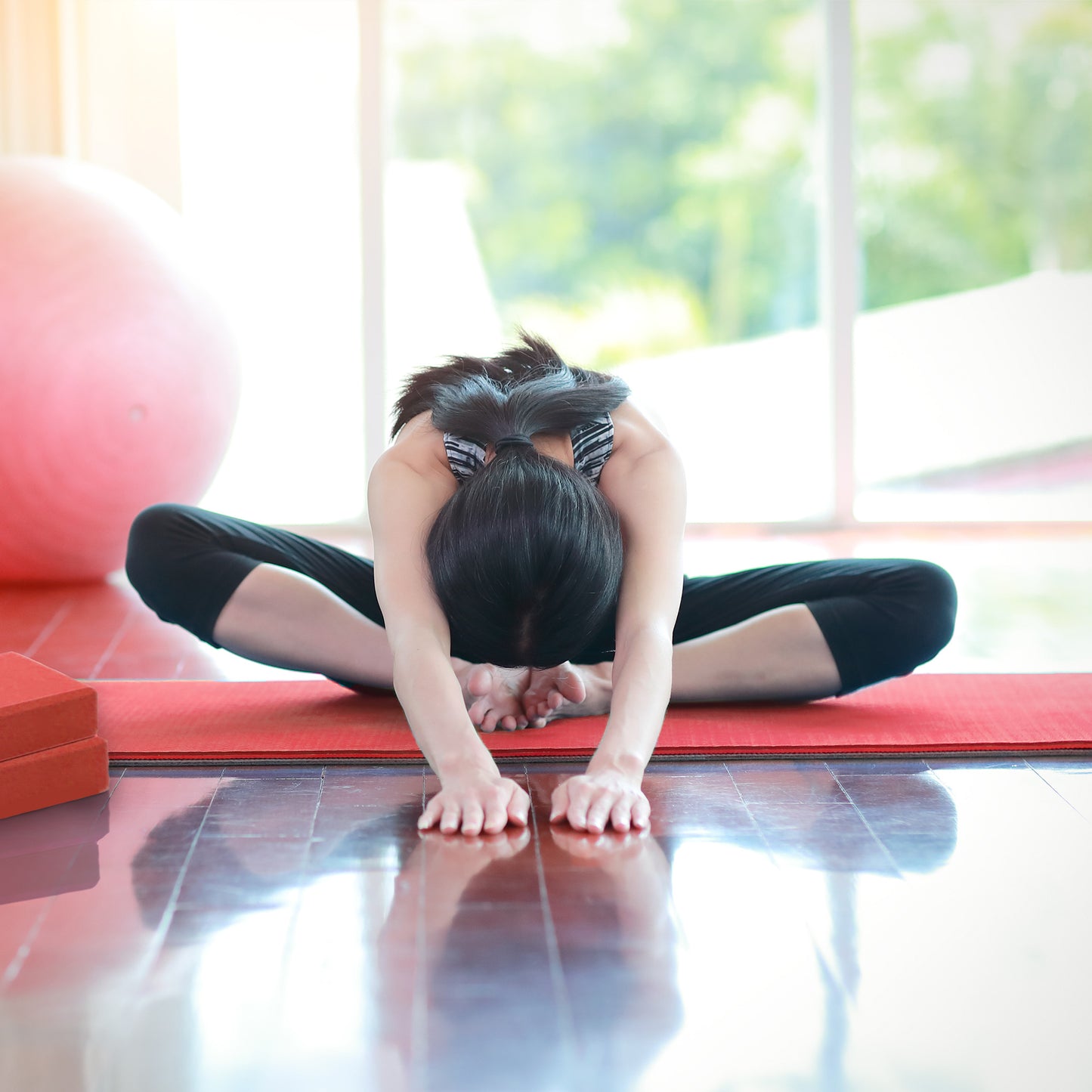 BalanceFrom 7 Piece Yoga Set With Mat Blocks Knee Pad