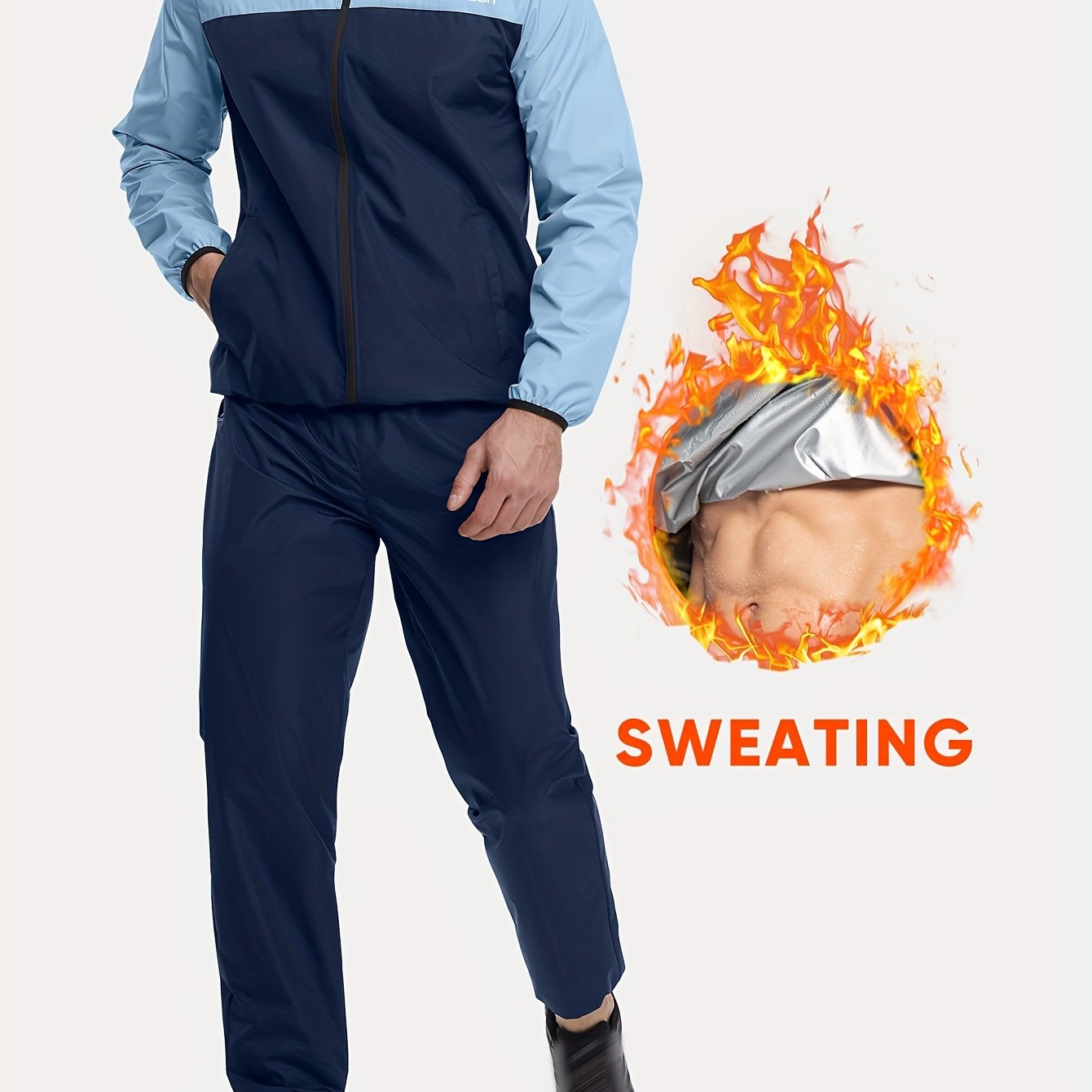 Full Body Sweat Suits HOTSUIT Sauna Suit For Men Gym Workout Exercise Sauna Jacket Pant - Revitalize Mind Body