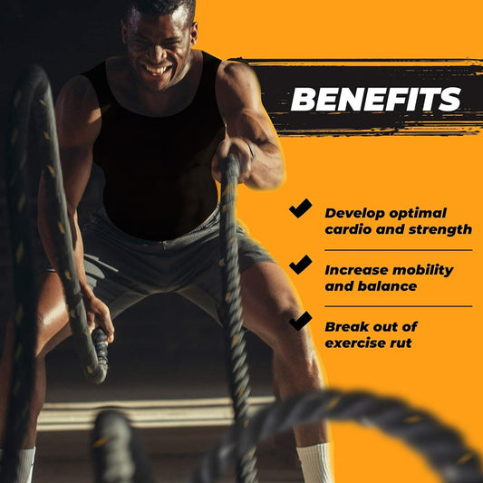 Fitness Battle Rope Heavy Duty Nylon Polyamide For Home Gym