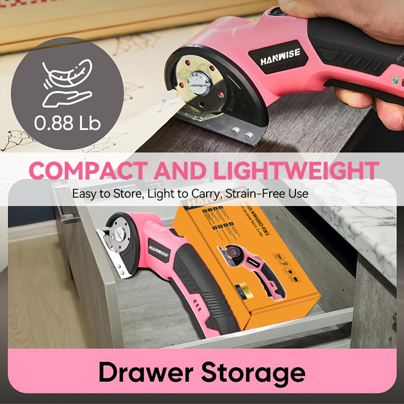 HANWISE Cordless Electric Scissors USB Rechargeable 10000RPM