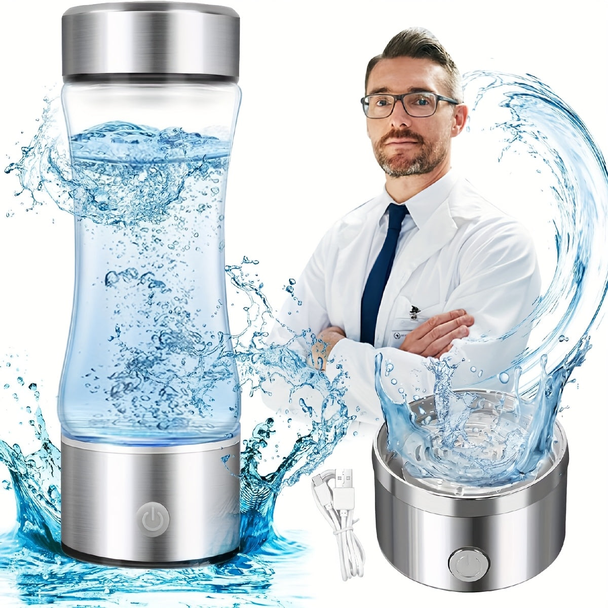 QOOSEA Hydrogen Water Bottle Generator PEM Electrolysis
