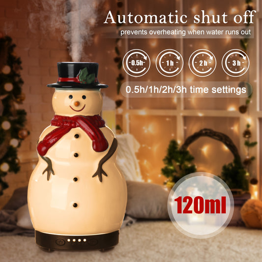 Outus Ceramic Snowman Essential Oil Diffuser Humidifier