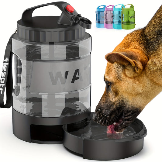 Lesotc Dog Travel Water Bottle With Portable Bowl Dispenser