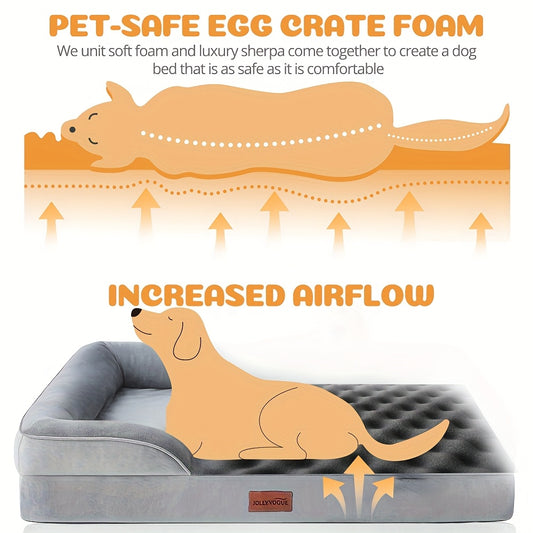 SASTTIE Dog Bed With Detachable Washable Cover And Foam