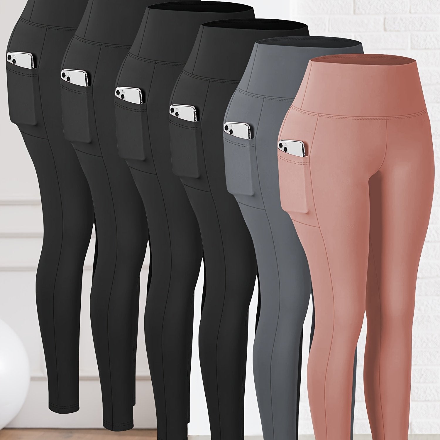 DEERLING High Waisted Cropped Stretchy Yoga Pants With Pockets - Revitalize Mind Body