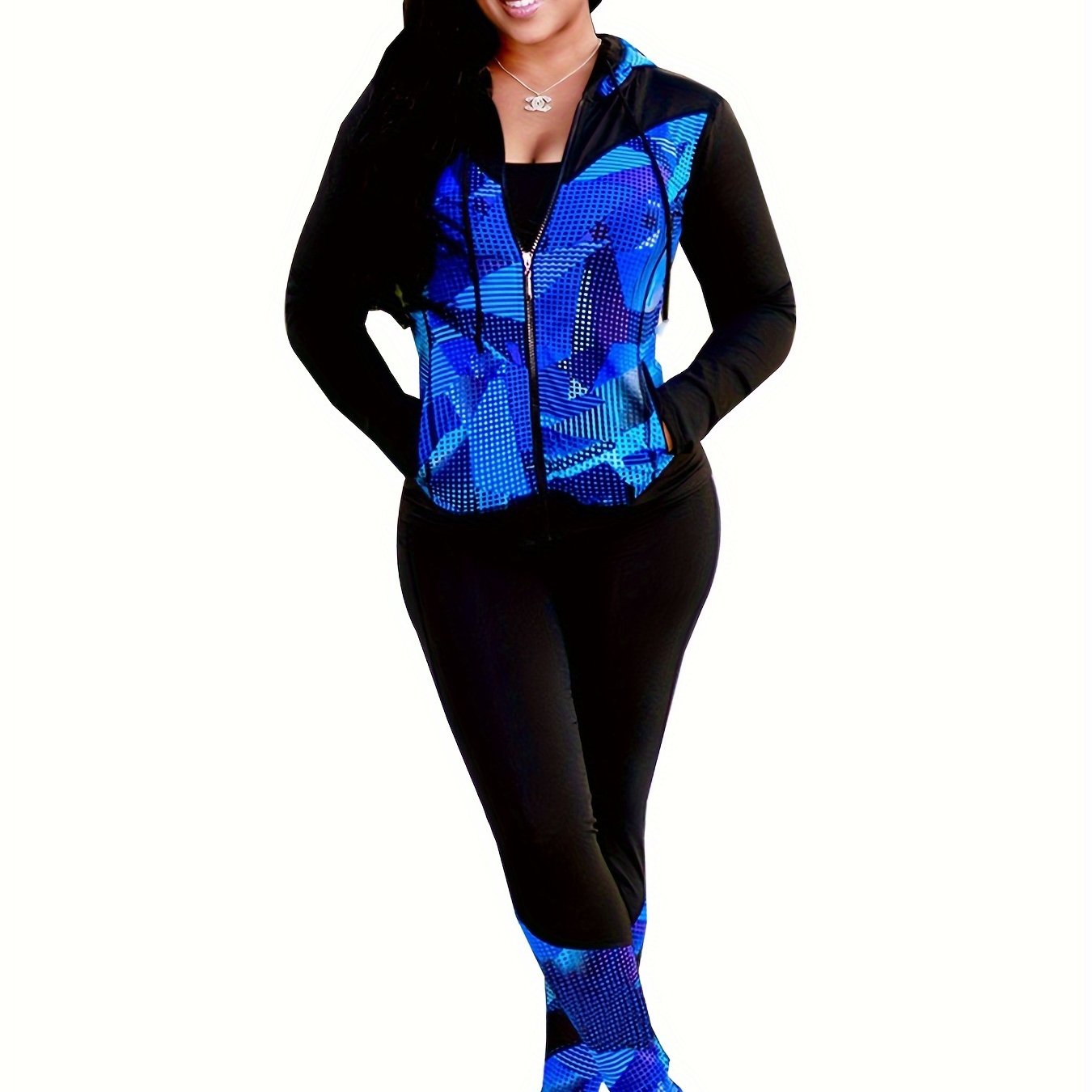 KANSOON Womens Tracksuit Set Long Sleeve Zip Hoodie Pants - Revitalize Mind Body