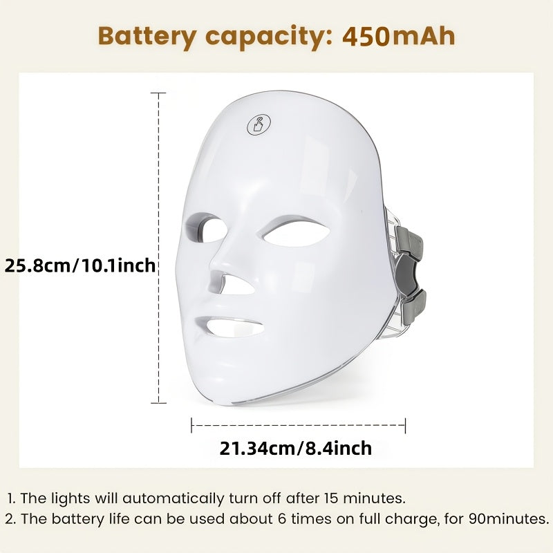 USB Powered Seven Color LED Facial Beauty Instrument For Home - Revitalize Mind Body