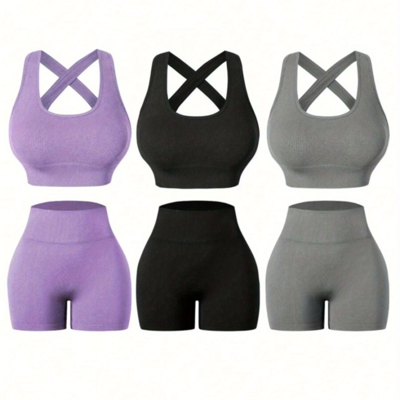 Teeraphique Women's Fitness Suit Three Piece Set