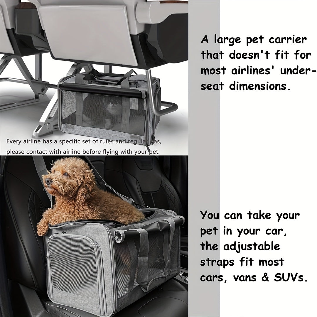 Airline Approved Soft Sided Cat and Dog Carrier Durable Travel
