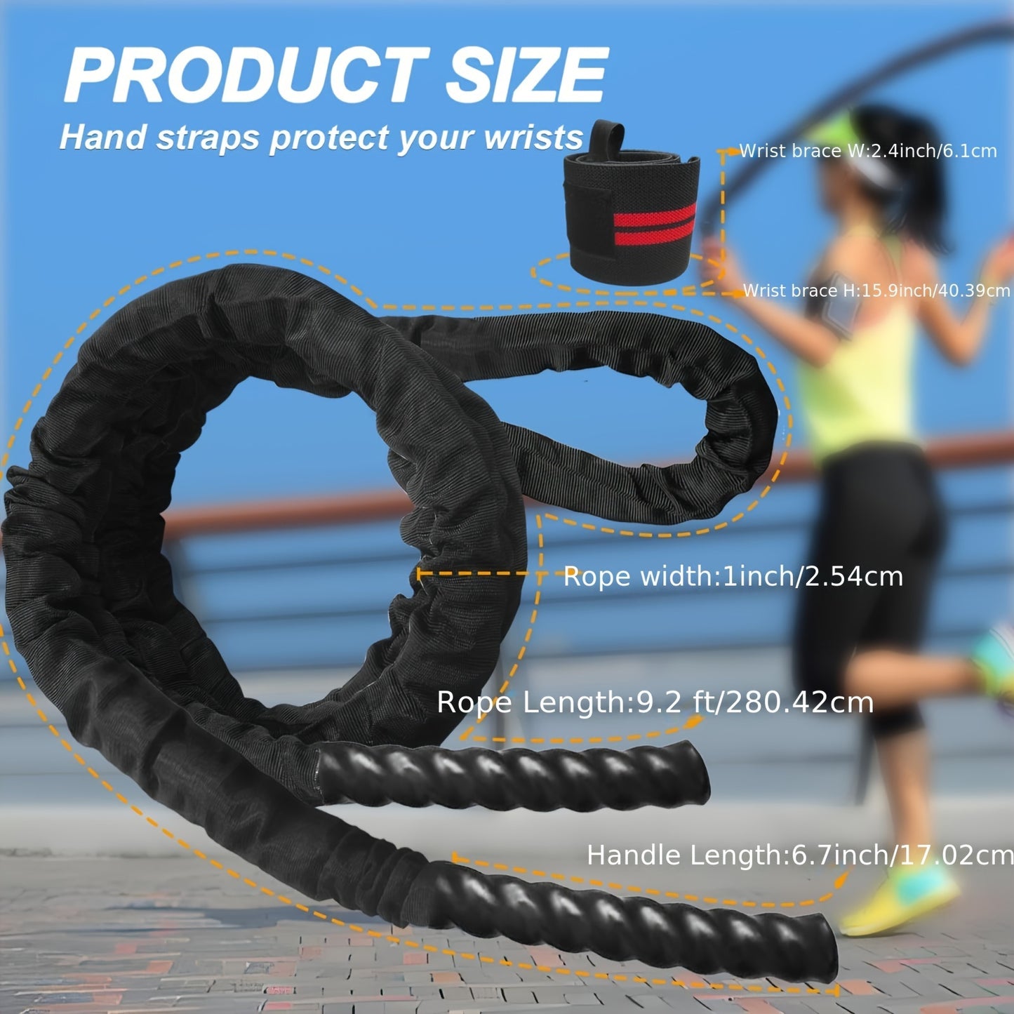 Heavy Duty Battle Rope For Home Gym Strength Training