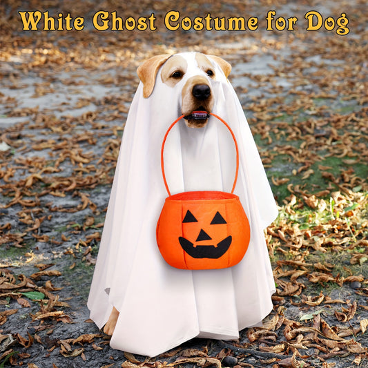Ghost Dog Costume Set Two Pack For Halloween Pets Cosplay