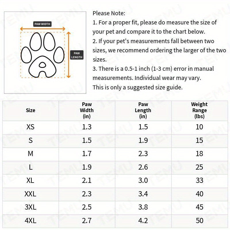 Lightweight Breathable Non Slip Dog Shoes Hook Closure