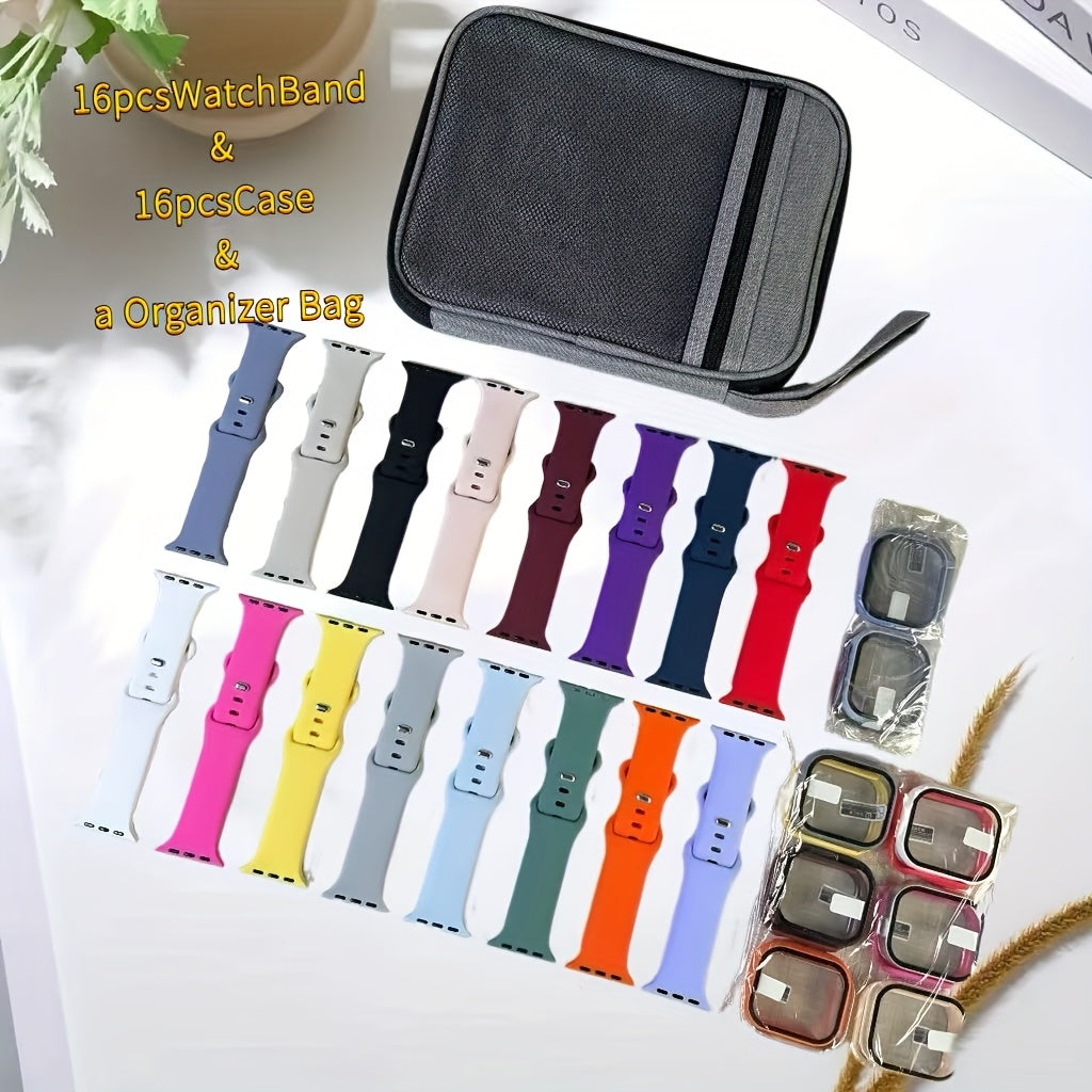 Apple Watch Strap Kit With Screen Protectors And Cases