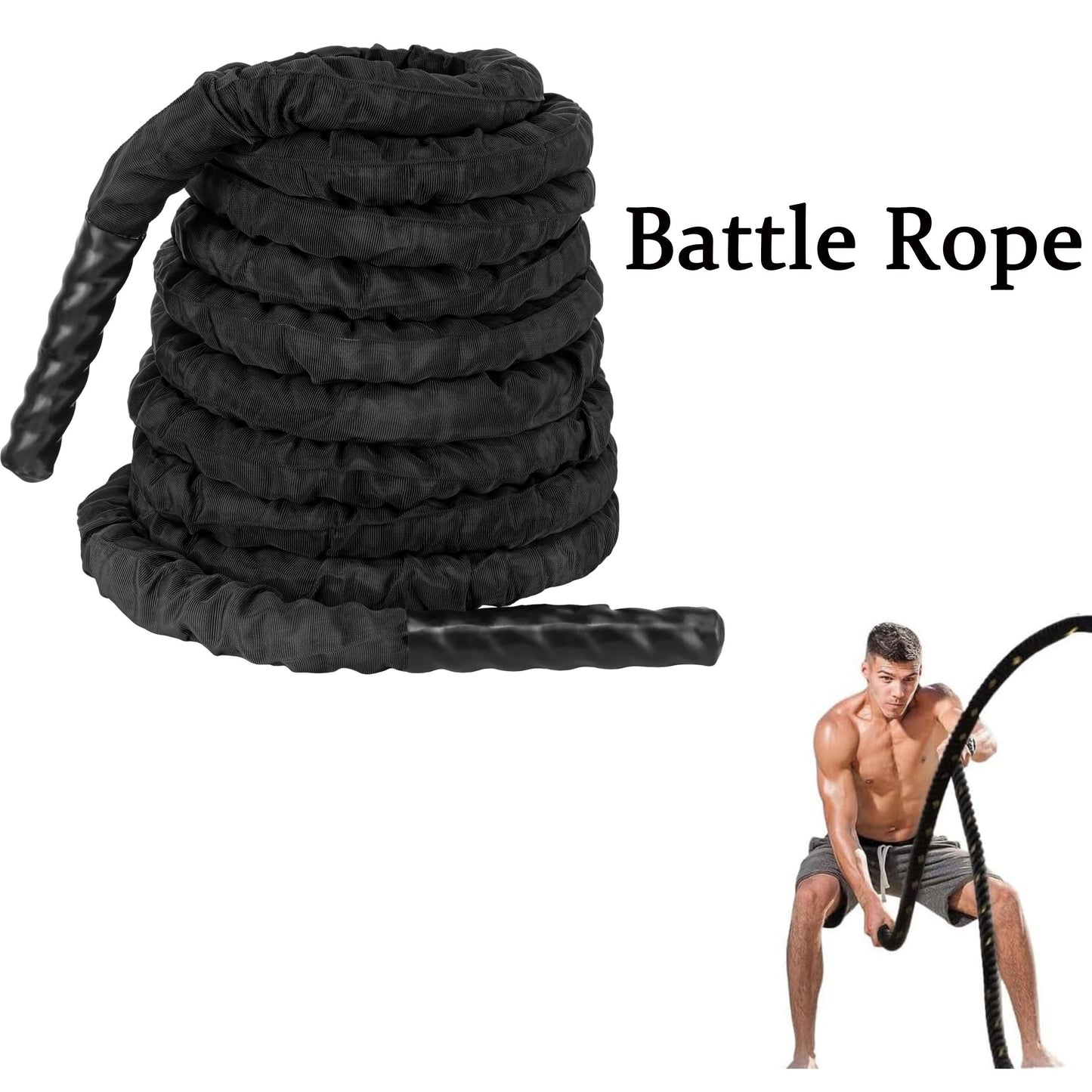 Heavy Duty Battle Rope For Home Gym Strength Training
