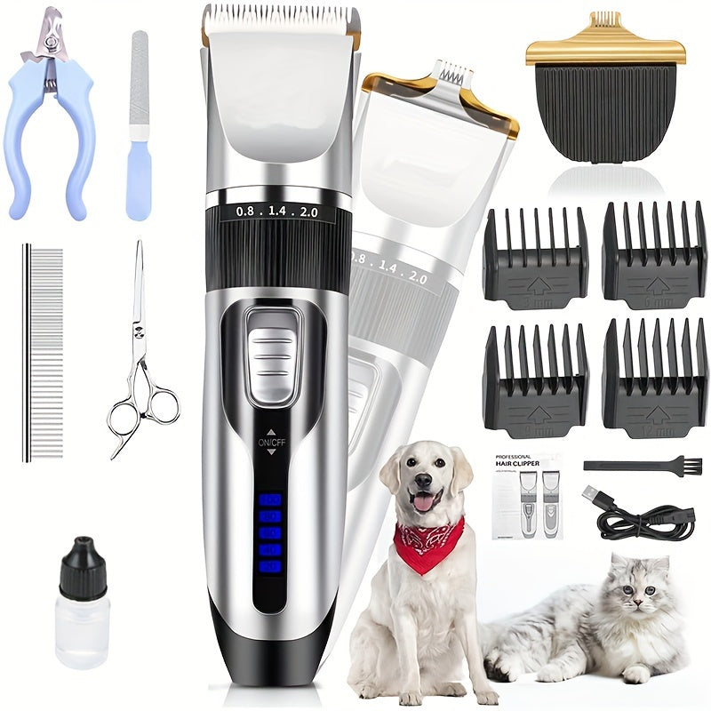 [Electric Pet Hair Trimmer] Cordless Electric Pet Hair Trimmer Set - Quiet, Suitable For Dogs And Cats - Revitalize Mind Body