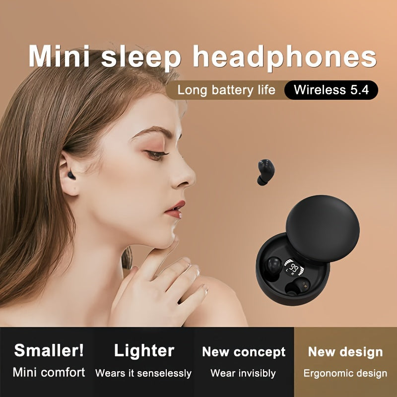 Invisible Sleep Earphones Ultra Thin Wireless Bluetooth With Noise Reduction