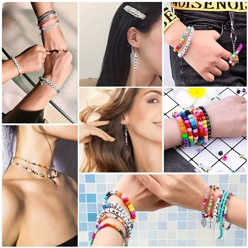 PHCOO DIY Jewelry Making Kit Beading Set Elastic Rope Tool