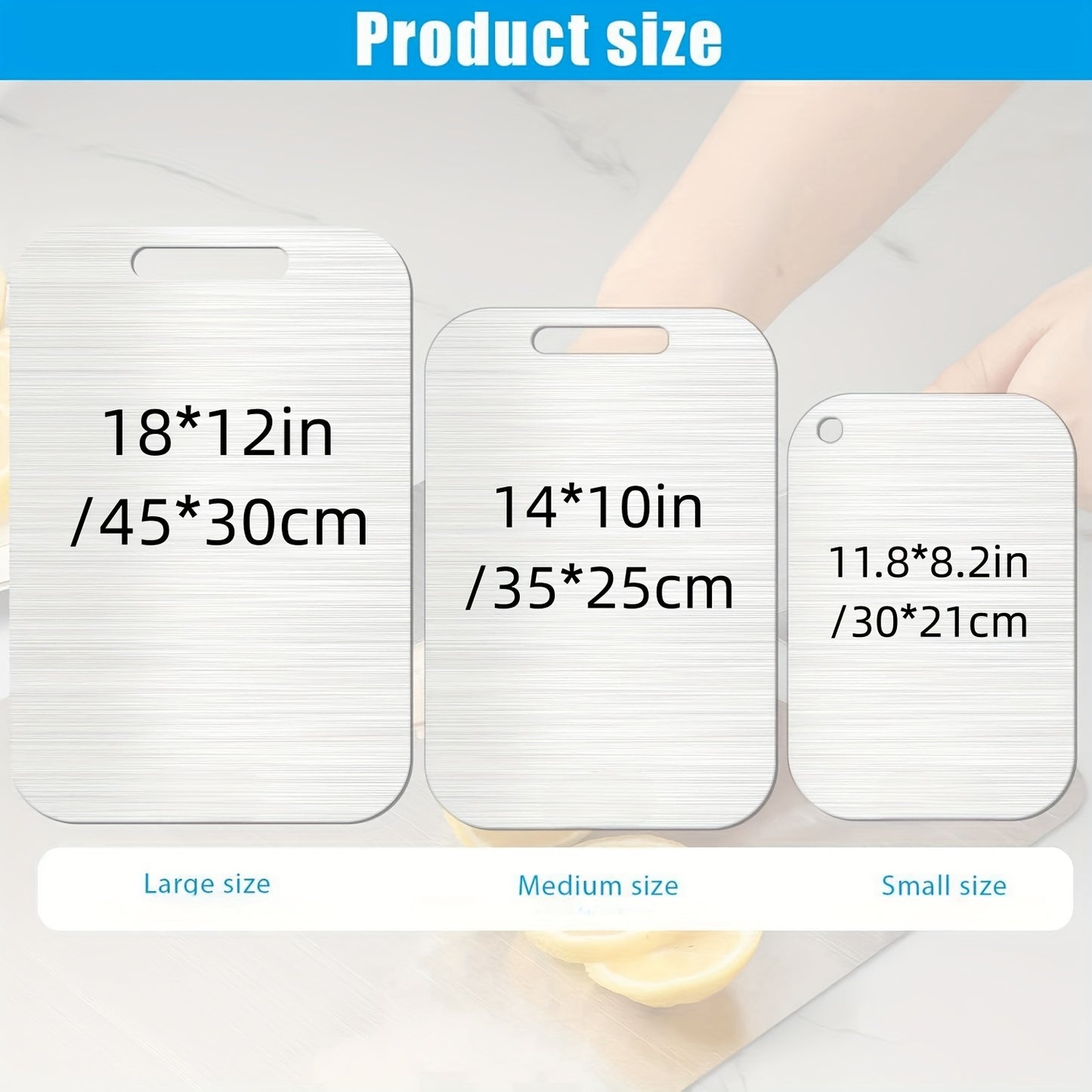 OANRUYAN Titanium Cutting Board Set Double Sided Durable Kitchen