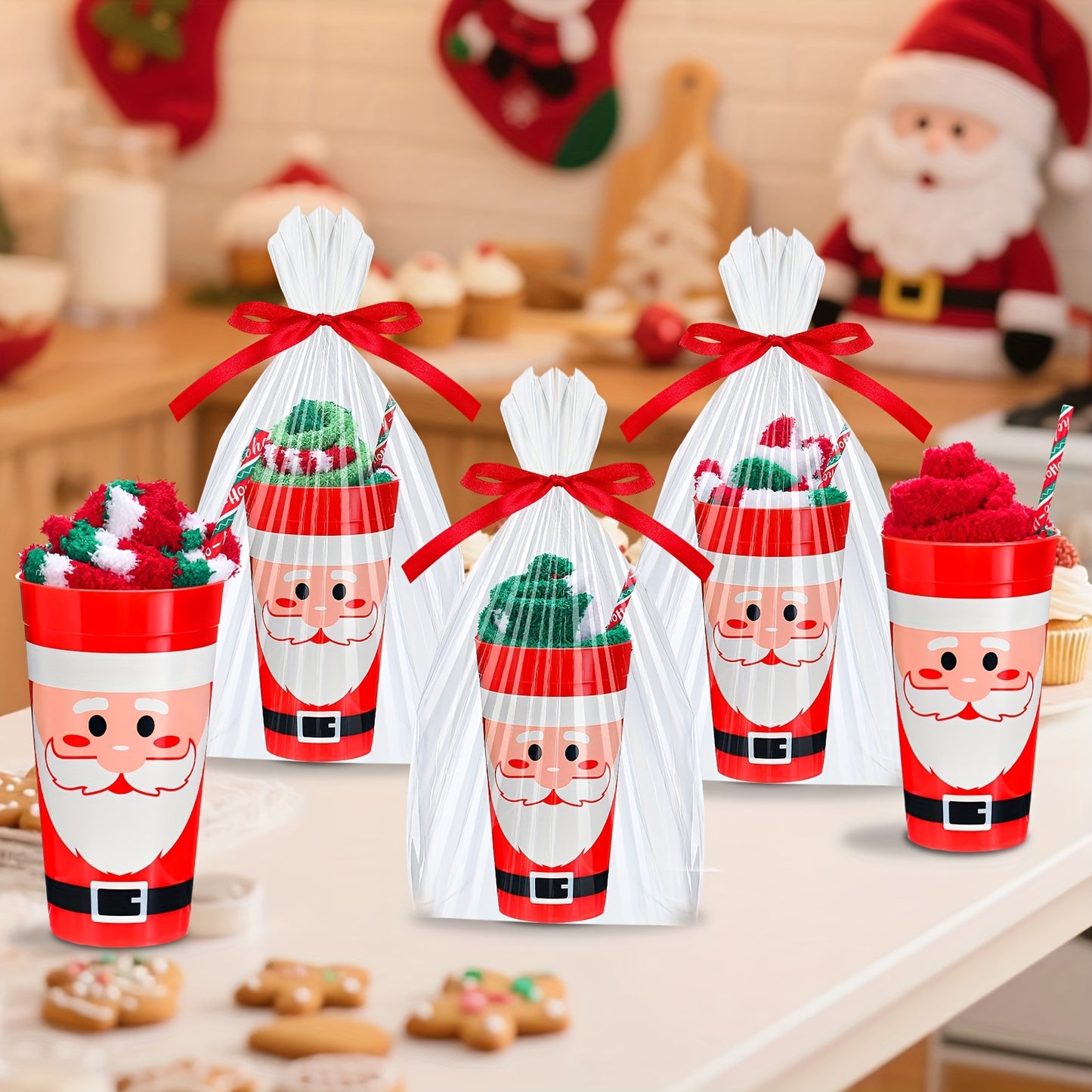 PATELAI Funny Christmas Fuzzy Socks For Women 10 Sets