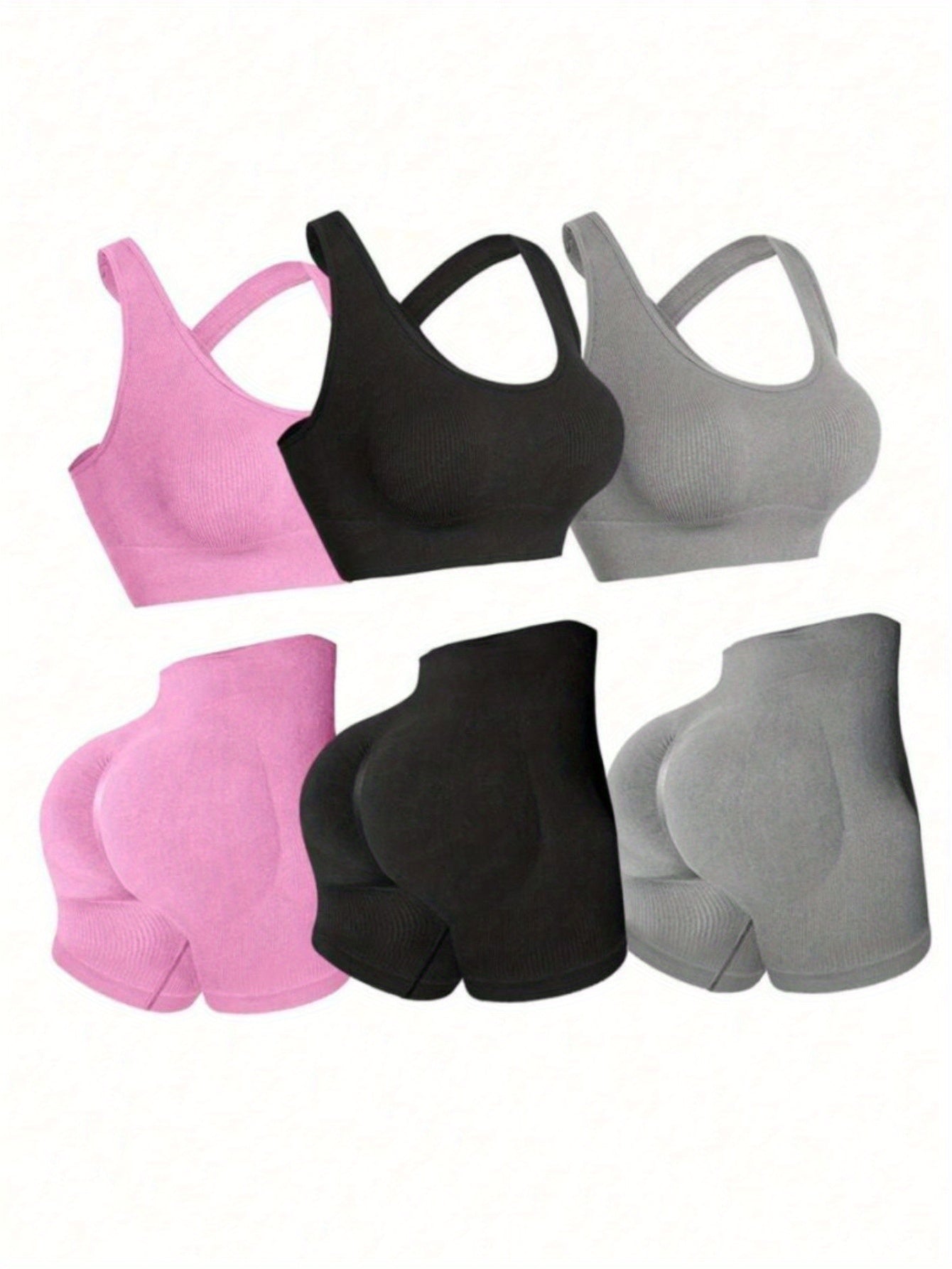 Teeraphique Women's Fitness Suit Three Piece Set